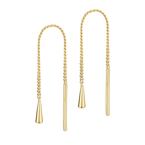 NKlaus Paar Kegel Durchzieher 333 Gelbgold 8 Karat Glanz hängende Ohrringe Ohrschmuck 9502 von NKlaus