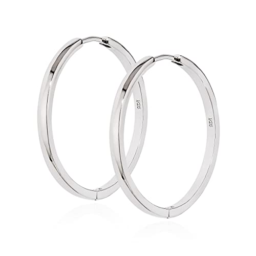 NKlaus Paar Klappcreolen rund 925 Silber rhodiniert hochglanz 29mm Creolen Ohrringe 11849 NKlaus Paar Klappcreolen rund 925 Silber rhodiniert hochglanz 29mm Creolen Ohrringe 11849 von NKlaus