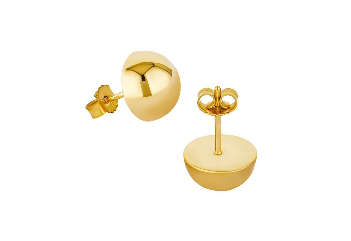 NKlaus Paar Ohrstecker Paar 10mm Ohrstecker 333 8 Karat Gelbgold Halbkuge von NKlaus