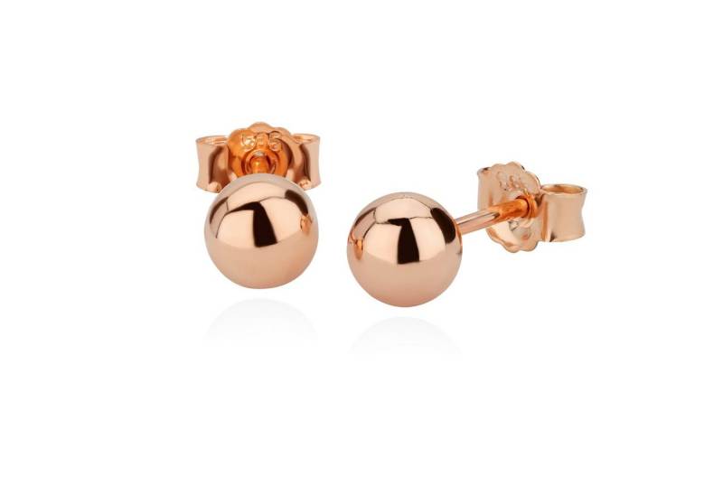 NKlaus Paar Ohrstecker Paar 5mm Kugel Ohrstecker 585 14 Karat Rotgold Rosegold Damen Ohrringe von NKlaus