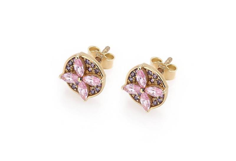 NKlaus Paar Ohrstecker Paar 9,4mm Ohrstecker 925 Silber Gelb Gold vergold von NKlaus