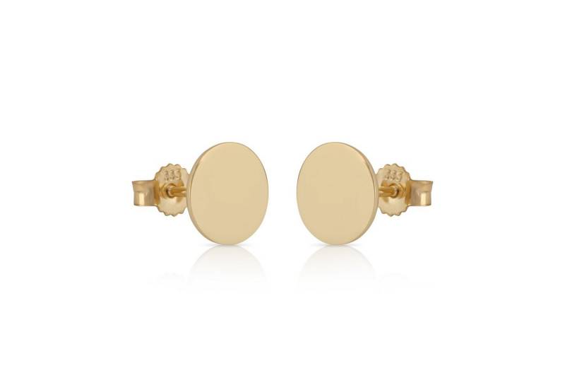 NKlaus Paar Ohrstecker Paar OHRSTECKER 333 Gelb Gold 8 Karat Runde Ohrri von NKlaus