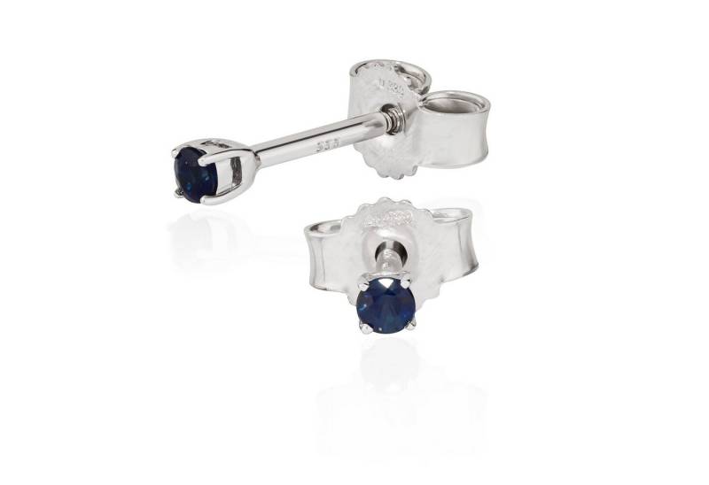 NKlaus Paar Ohrstecker Paar Ohrstecker Saphier poliert 333 Weißgold 8 Karat 1,8mm Damen Ohrri von NKlaus