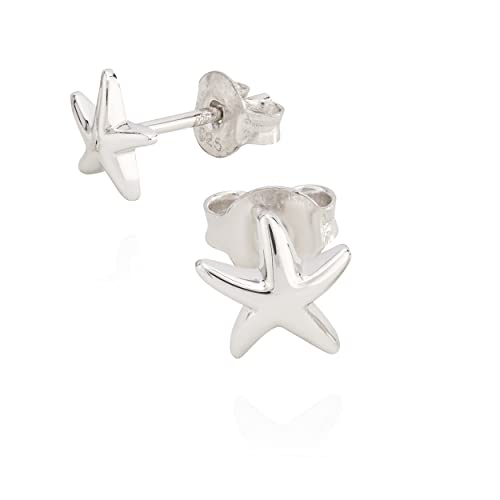 NKlaus Paar Ohrstecker Seestern 925 Silber anlaufgeschützt 6,8mm Motiv Silberohrringe 10311 von NKlaus