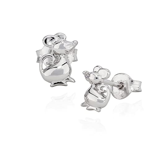 NKlaus Paar Ohrstecker kleine baby Maus 925 Silber 8mm glanz anlaufgeschützte Ohrringe 9867 von NKlaus