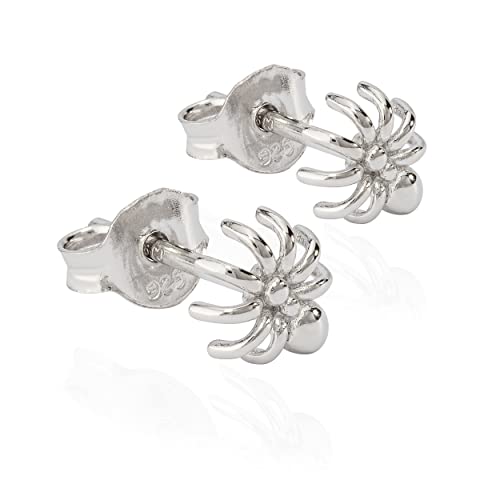 NKlaus Paar kleine Ohrstecker Spinne 925 Silber anlaufgeschützt 7x6mm Motiv Ohrringe 9898 von NKlaus