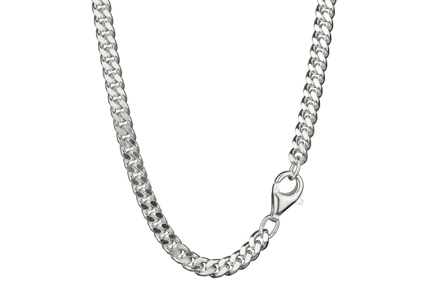 NKlaus Panzerkette 65cm Panzerkette 4fach diamantiert 925 Silber 3,9m (1 Stück), Made in Germany von NKlaus