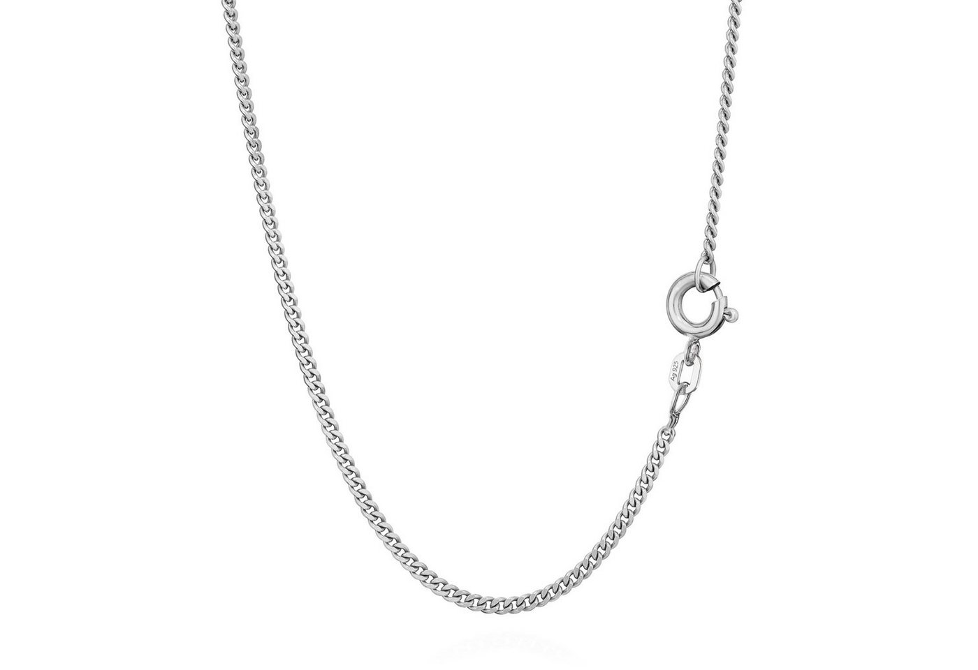 NKlaus Panzerkette 925 Sterling Silber Kette Panzerkette 42cm Königsk, Diamantiert von NKlaus