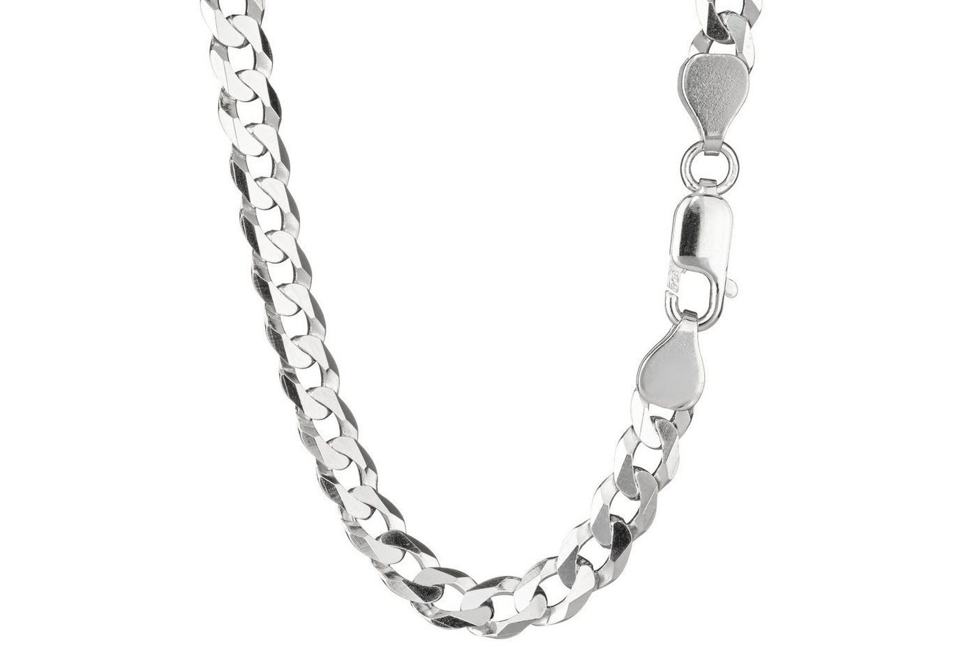 NKlaus Panzerkette Collier 60cm Panzerkette diamantiert gedreht 925 S (1 Stück), Made in Germany von NKlaus