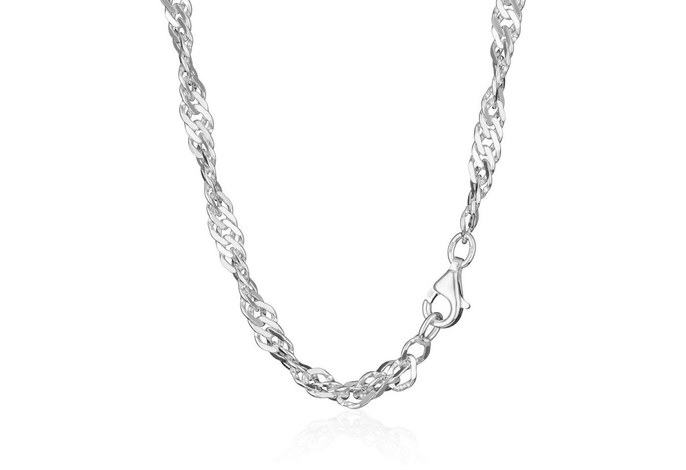 NKlaus Panzerkette Halskette 65cm Panzerkette gedreht Singapurkette 9 (1 Stück), Made in Germany von NKlaus