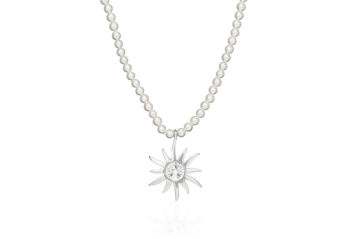 NKlaus Perlenkette 42cm Dirndl Trachten Perlenkette Sonne Trachtenanh (1 Stück), Made in Germany von NKlaus