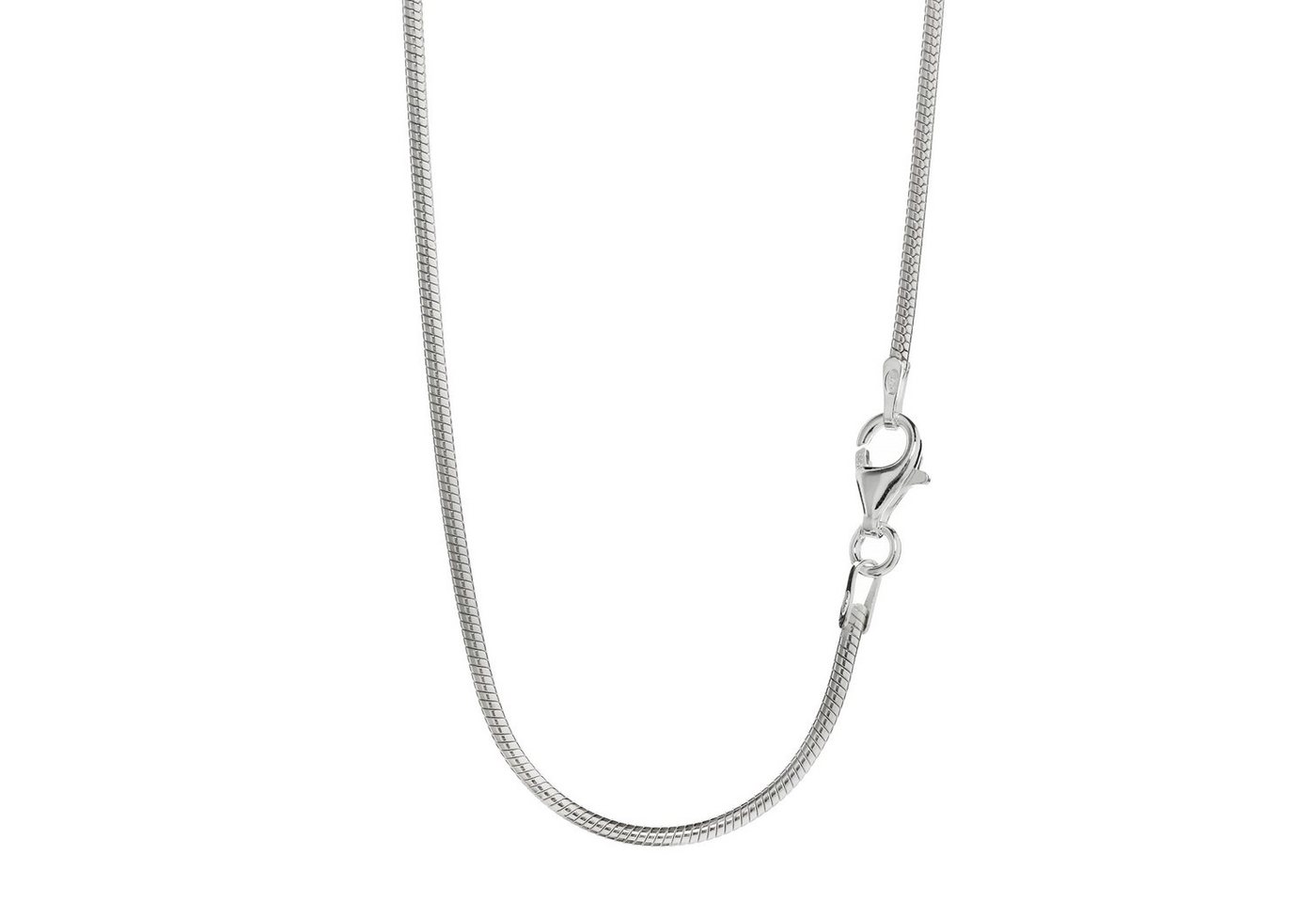 NKlaus Schlangenkette Halskette 45cm Schlangenkette rund 925 Silber Coll (1 Stück), Made in Germany von NKlaus