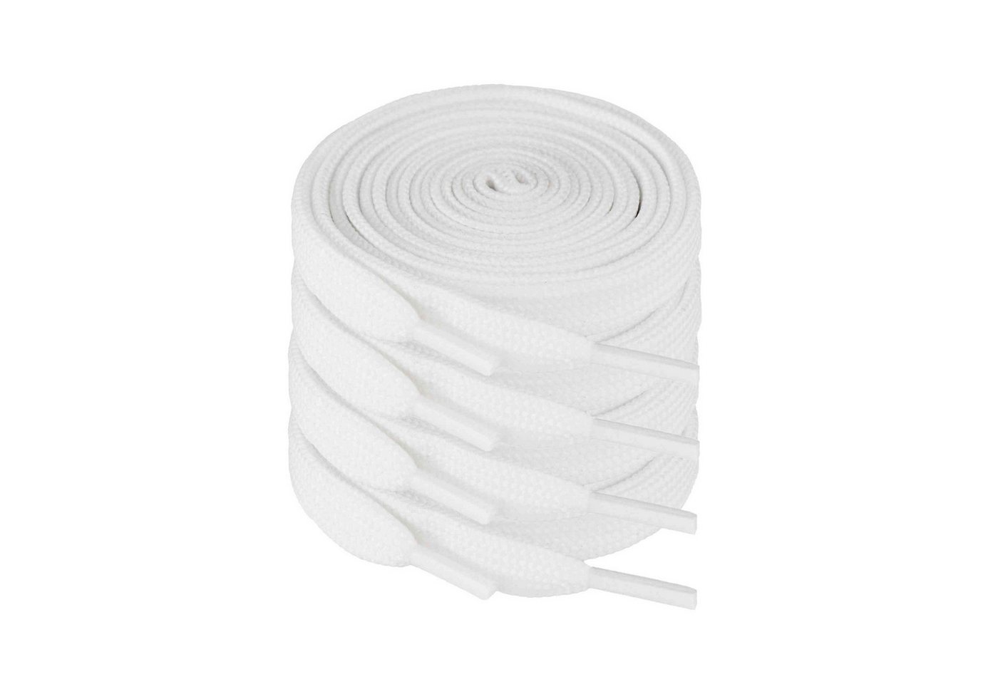 NKlaus Schnürsenkel Weiße flache Schnürsenkel 130 cm – 2 Paar Ersatz für Sneaker & Sportsc von NKlaus