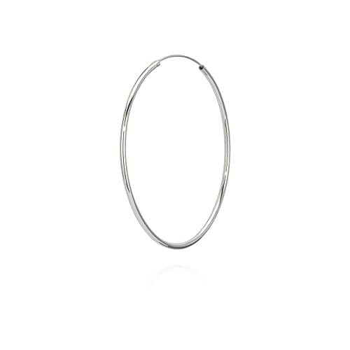 NKlaus Silber Einzel 925 Sterlingsilber Creole Ohrring Ohrschmuck Ohrhänger 80mm 7409 von NKlaus
