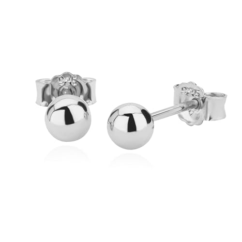 NKlaus Silber Paar 4mm KUGEL OHRSTECKER 925 Sterlingsilber OHRSCHMUCK OHRRINGE Stecker 5565 von NKlaus