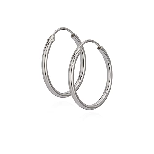 NKlaus Silber Paar 925 Sterlingsilber Creolen Ohrringe Ohrschmuck Ohrhänger 20mm 5074 von NKlaus