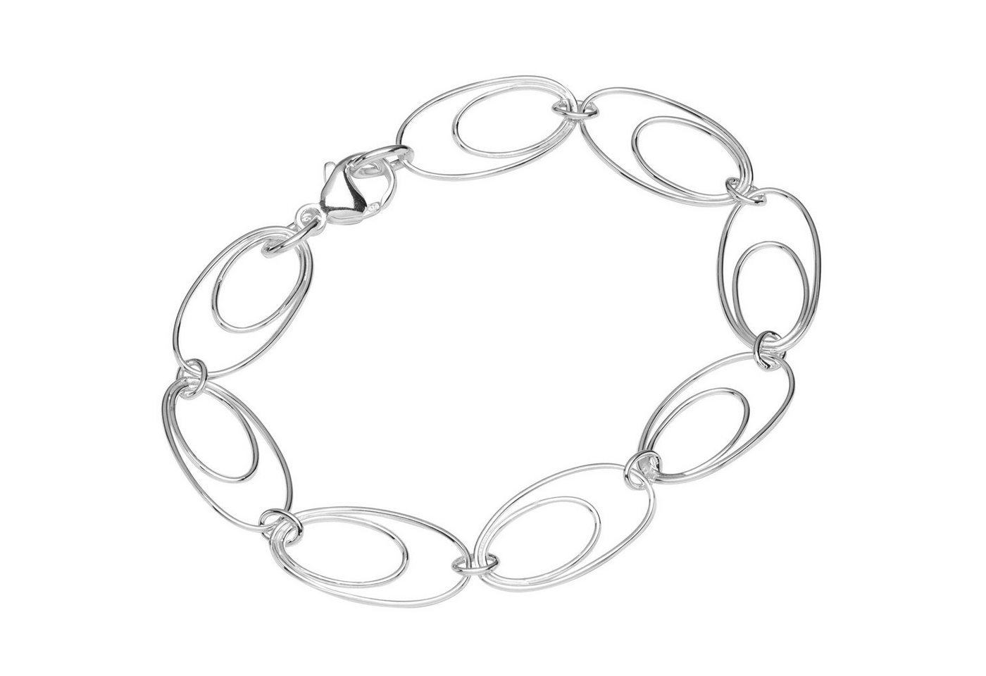 NKlaus Silberarmband 925 Silber 20cm Luna Kette Damen doppelte Anker (1 Stück), Made in Germany von NKlaus