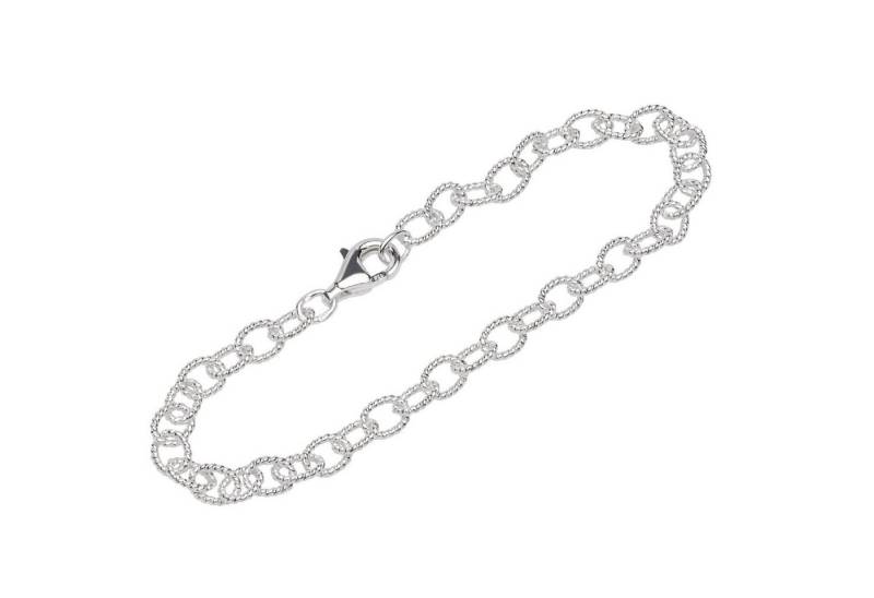 NKlaus Silberarmband Armband 925 Sterling Silber 19cm Ankerkette Damen (1 Stück), Made in Germany von NKlaus