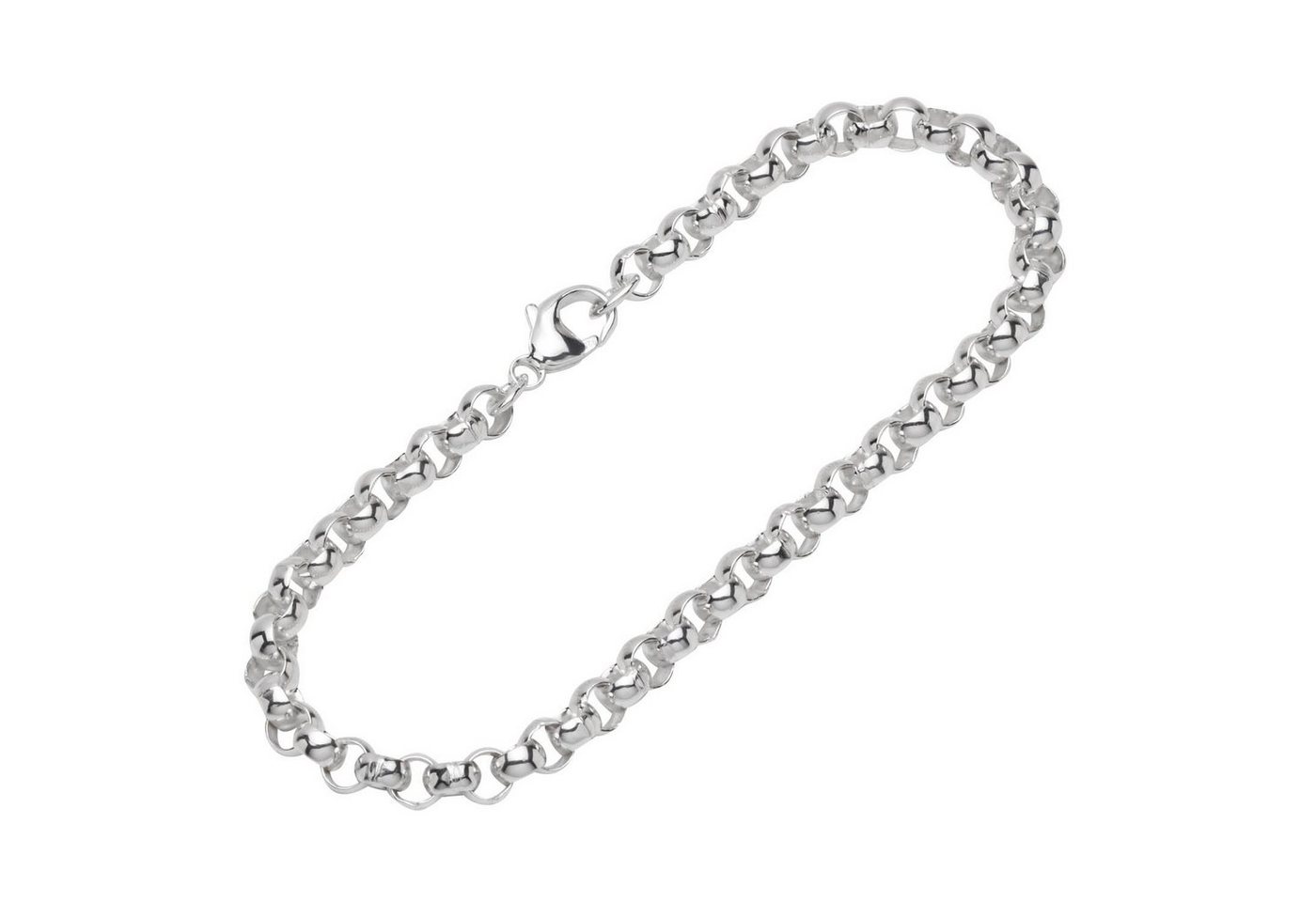 NKlaus Silberarmband Armband 925 Sterling Silber 19cm Erbskette rund we (1 Stück), Made in Germany von NKlaus