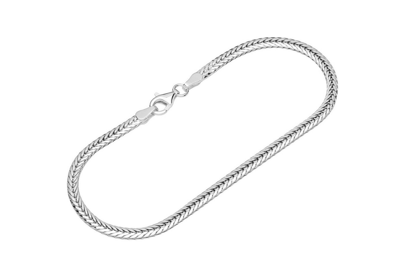 NKlaus Silberarmband Armband 925 Sterling Silber 19cm Fuchsschwanzkette (1 Stück), Made in Germany von NKlaus