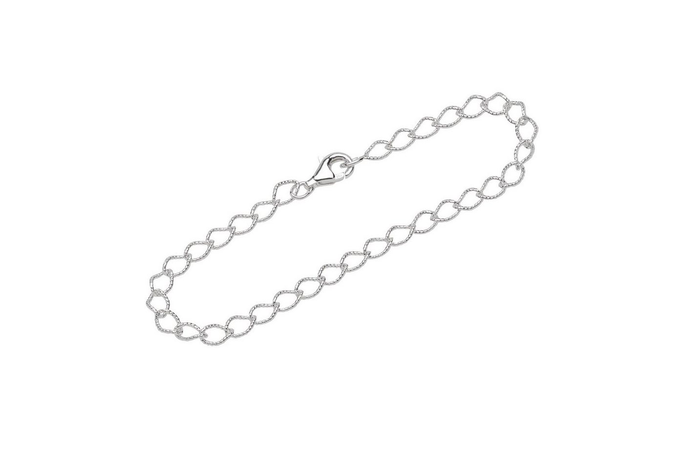 NKlaus Silberarmband 925 Silber 19cm Langpanzerkette Damen 12737 (1 Stück), Made in Germany von NKlaus