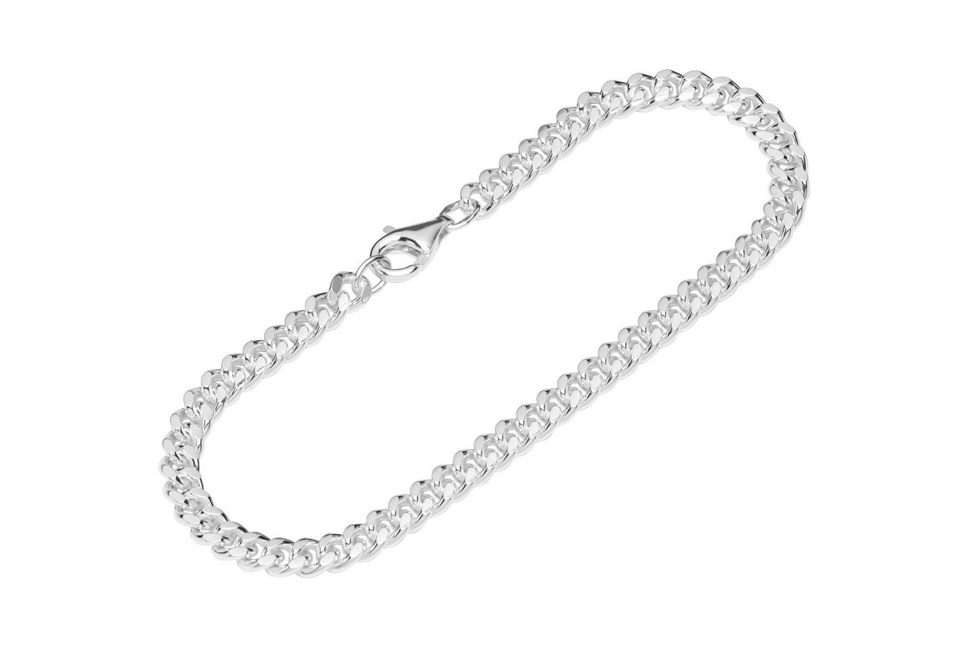 NKlaus Silberarmband 925 Silber 19cm Langpanzerkette rund Damen 12465 (1 Stück), Made in Germany von NKlaus