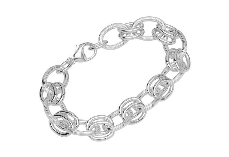 NKlaus Silberarmband 925 Silber 20,5cm doppelte Ankerkette Herren 12857 (1 Stück), Made in Germany von NKlaus