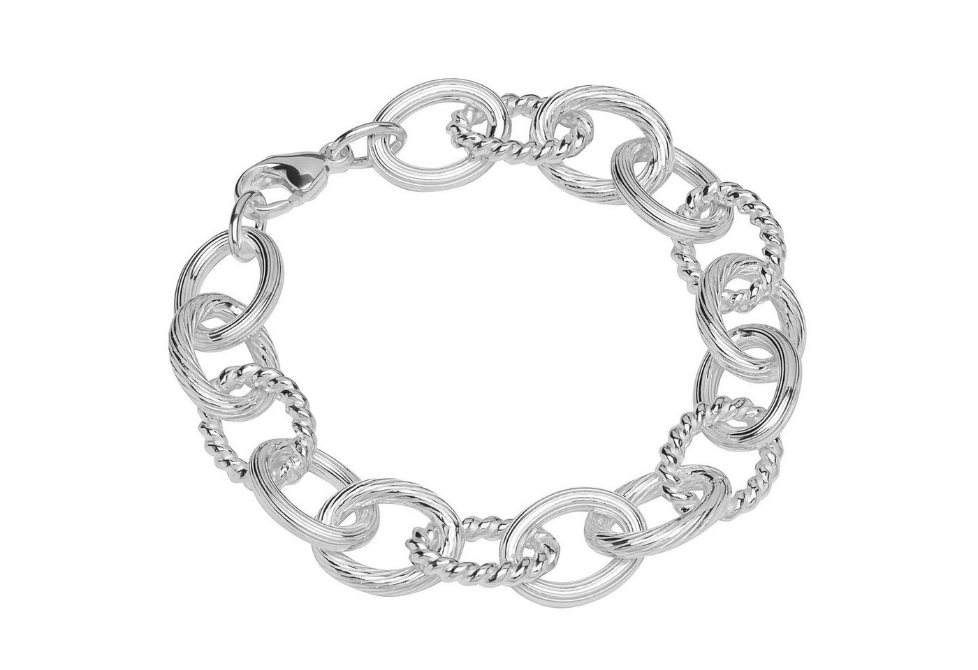 NKlaus Silberarmband Armband 925 Sterling Silber 20cm Ankerkette Damen (1 Stück), Made in Germany von NKlaus