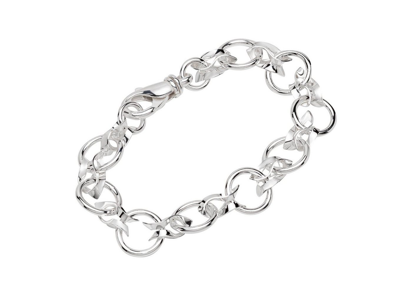 NKlaus Silberarmband Armband 925 Sterling Silber 20cm Designer Kette Da (1 Stück), Made in Germany von NKlaus