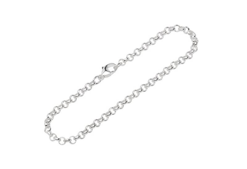 NKlaus Silberarmband 925 Silber 20cm Erbskette rund weit Damen 12247 (1 Stück), Made in Germany von NKlaus