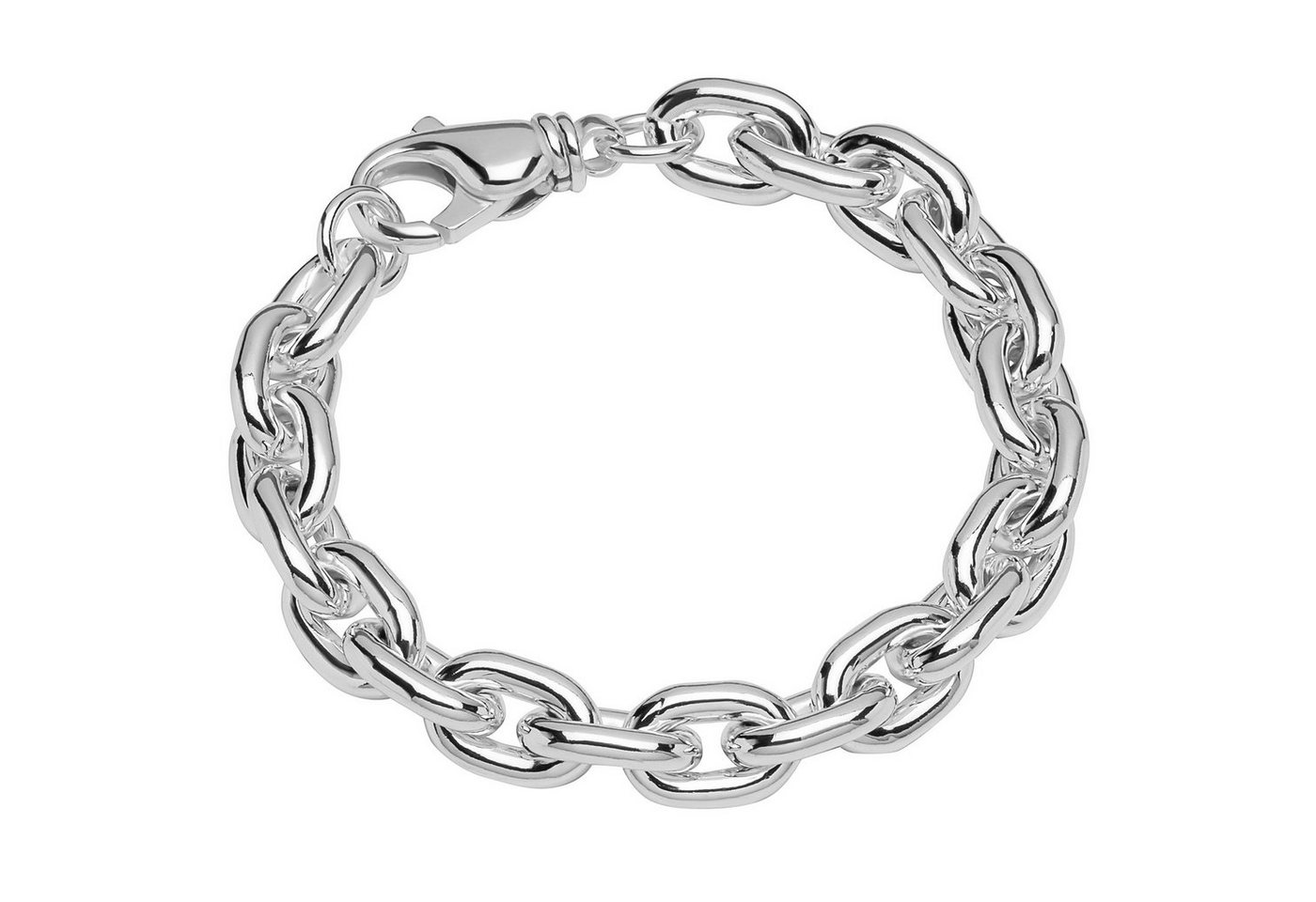 NKlaus Silberarmband Armband 925 Sterling Silber 21cm Langankerkette ru (1 Stück), Made in Germany von NKlaus