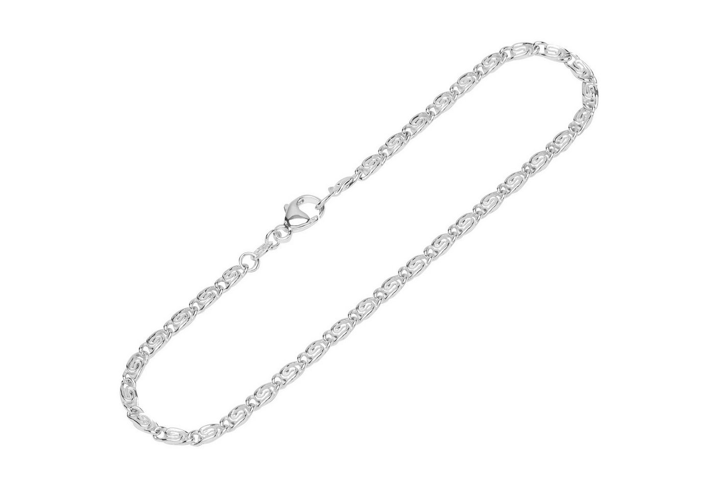 NKlaus Silberarmband 925 Silber 21cm Panzerkette rund Damen 12573 (1 Stück), Made in Germany von NKlaus