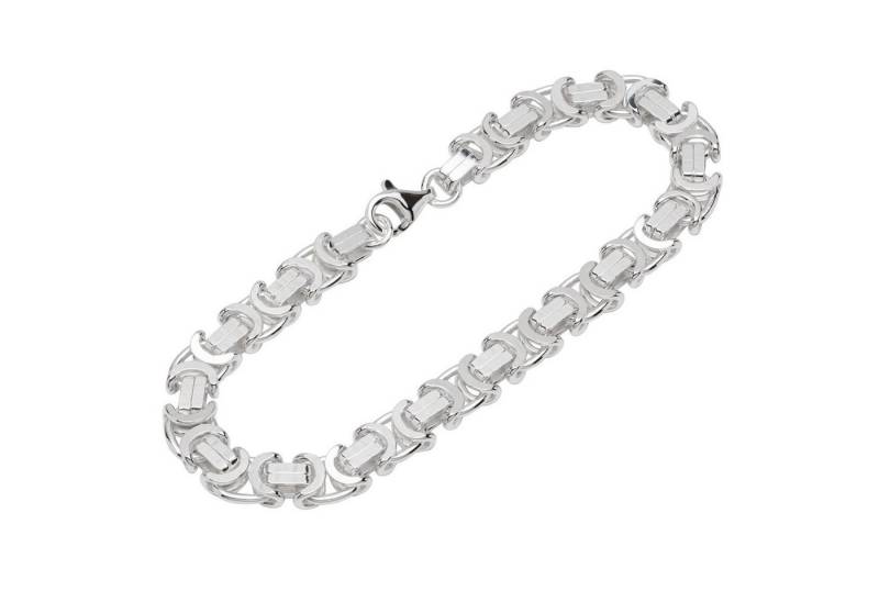 NKlaus Silberarmband 925 Silber 22,5cm Etruskerkette diamantiert Herren (1 Stück), Made in Germany von NKlaus