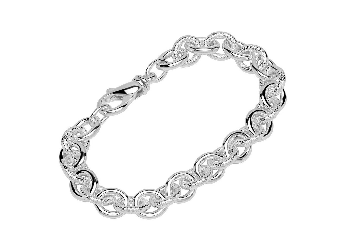 NKlaus Silberarmband Armband 925 Sterling Silber 22cm Ankerkette glatt (1 Stück), Made in Germany von NKlaus