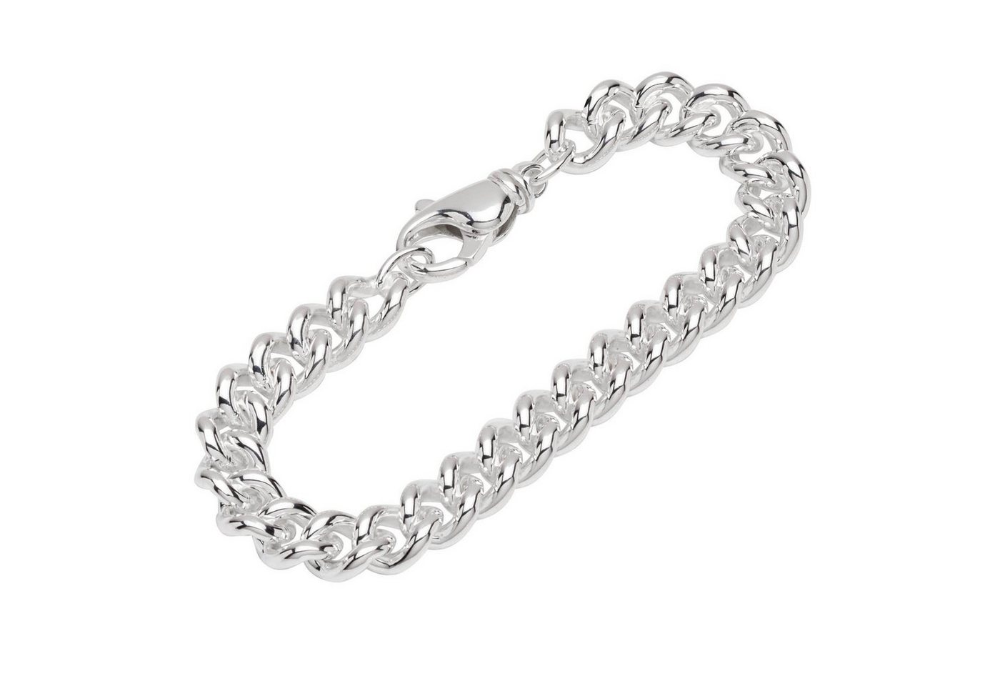 NKlaus Silberarmband 925 Silber 22cm Panzerkette rund Damen 12006 (1 Stück), Made in Germany von NKlaus