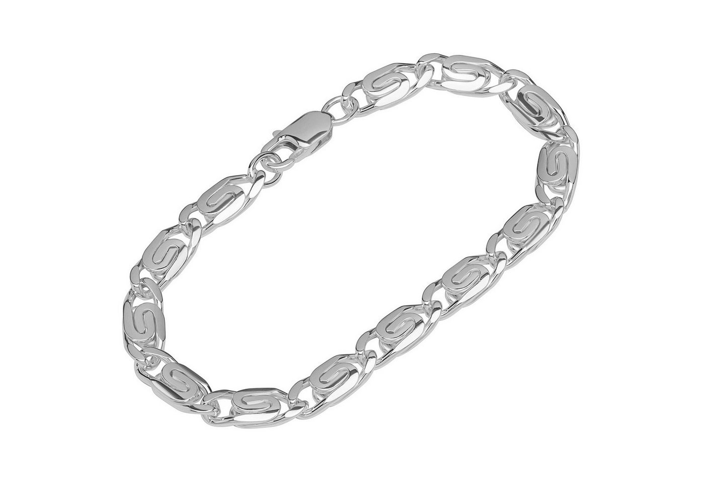 NKlaus Silberarmband Armband 925 Sterling Silber 22cm S Panzerkette ova (1 Stück), Made in Germany von NKlaus