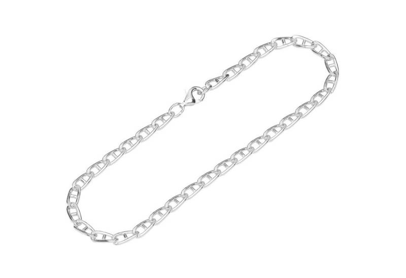 NKlaus Silberarmband 925 Silber 22cm Steg Langpanzerkette flach Damen (1 Stück), Made in Germany von NKlaus