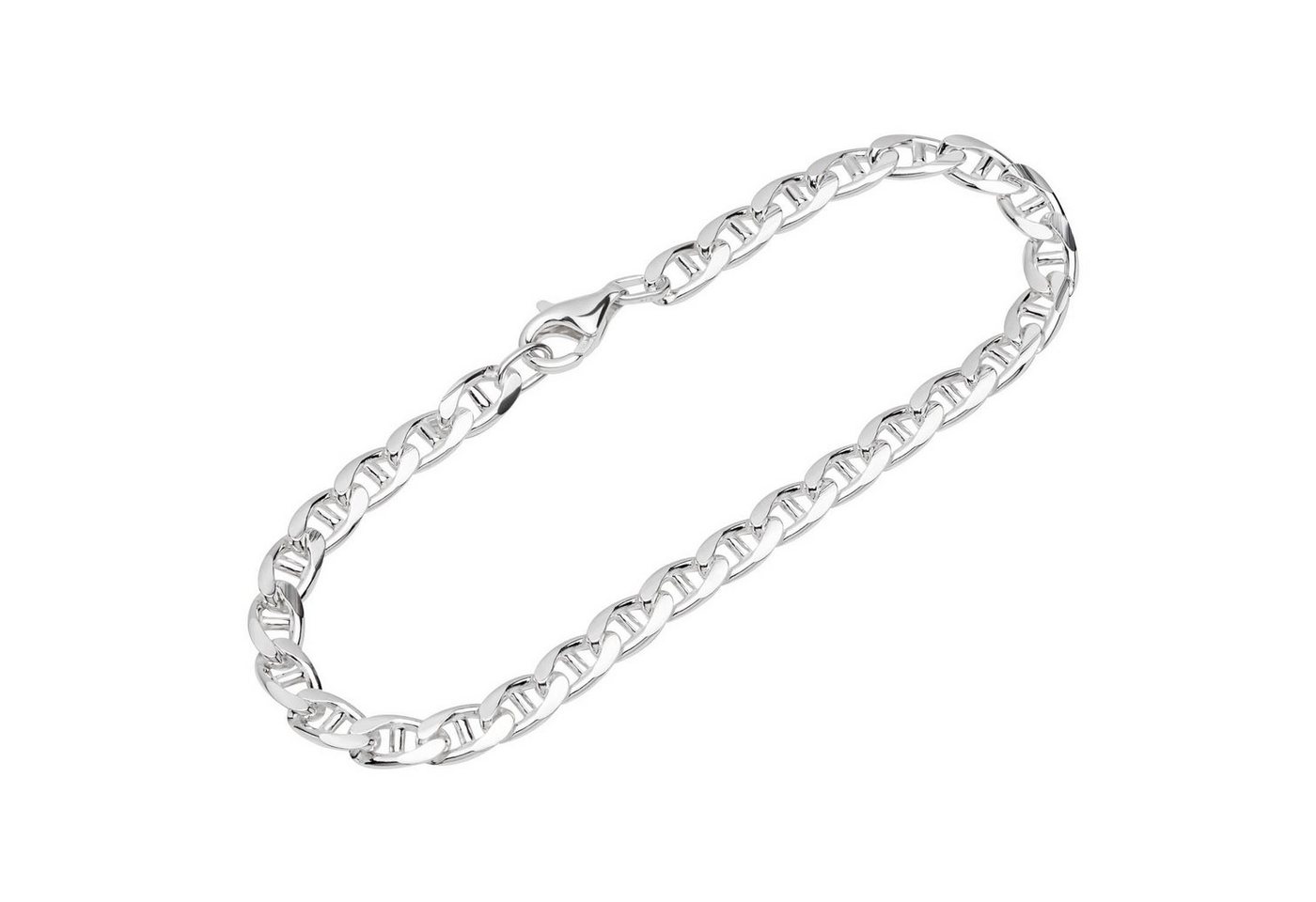 NKlaus Silberarmband Armband 925 Sterling Silber 22cm Stegpanzerkette o (1 Stück), Made in Germany von NKlaus