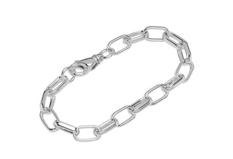 NKlaus Silberarmband 925 Silber 25cm Ankerkette halbrund Damen 12229 (1 Stück), Made in Germany von NKlaus