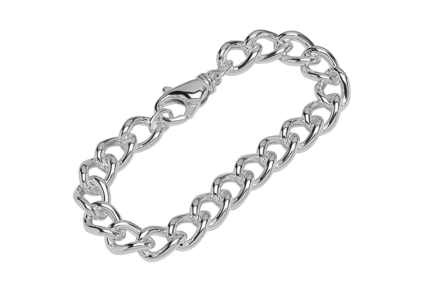 NKlaus Silberarmband Armband 925 Sterlingsilber 18cm Langpanzerkette ru (1 Stück), Made in Germany von NKlaus