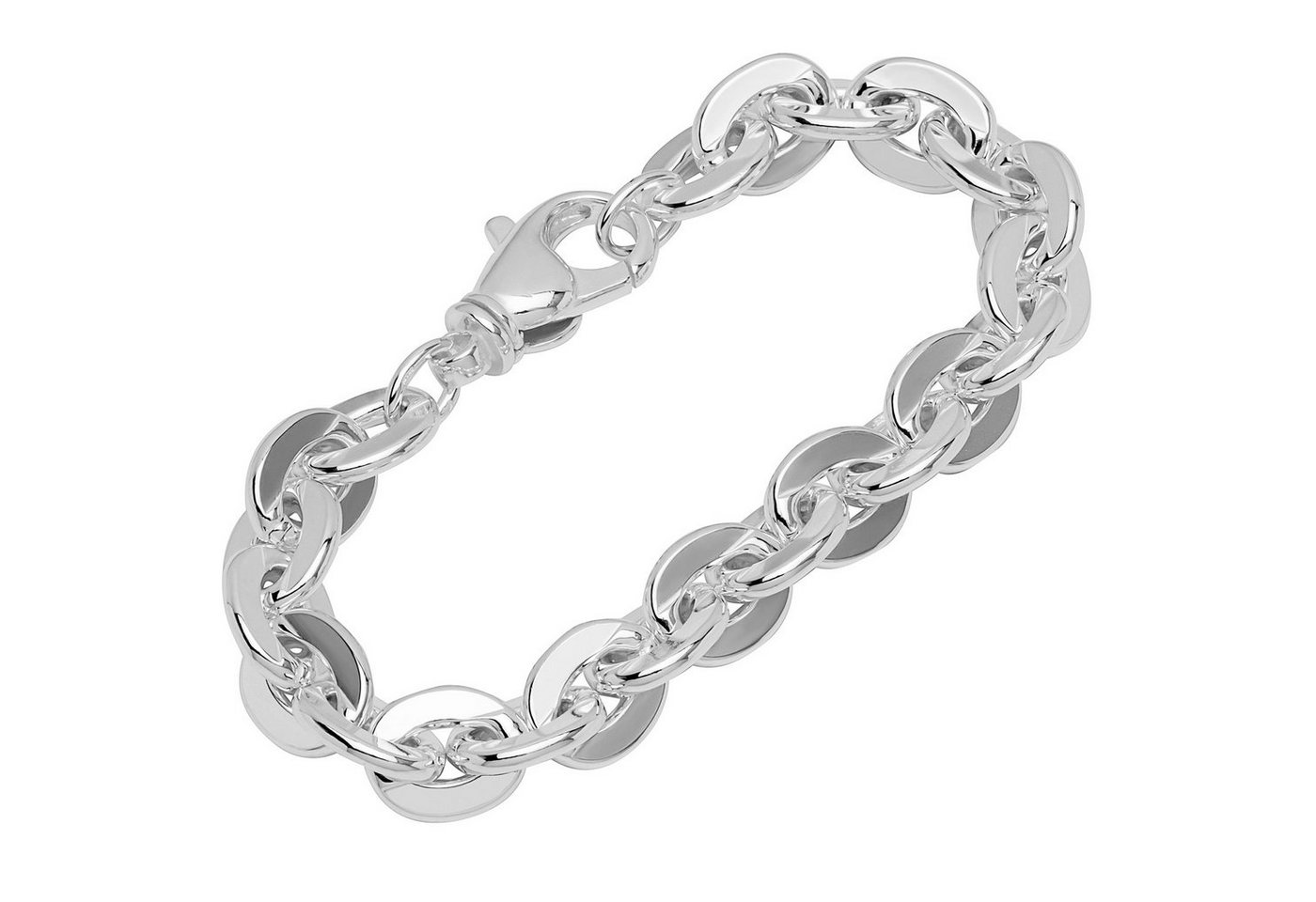 NKlaus Silberarmband Armband 925 Sterlingsilber 19cm Ankerkette flach g (1 Stück), Made in Germany von NKlaus