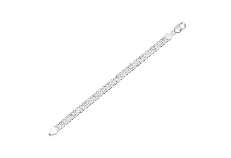 NKlaus Silberarmband 925 Silber 22cm Königskette oval gedrückt 12445 (1 Stück), Made in Germany von NKlaus