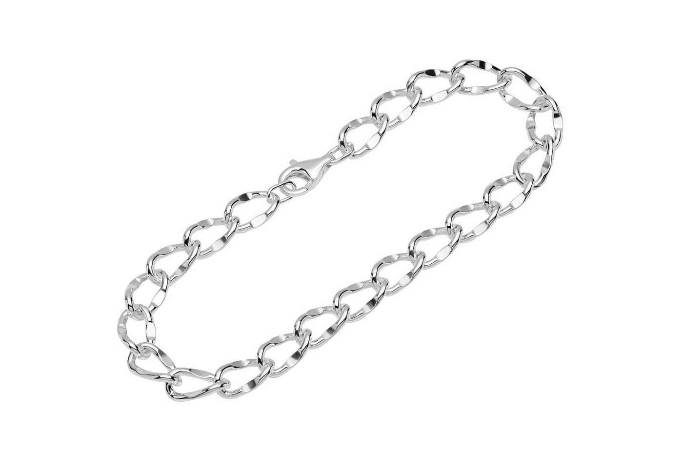 NKlaus Silberarmband Armband 925 Sterlingsilber 23cm Langpanzerkette ge (1 Stück), Made in Germany von NKlaus