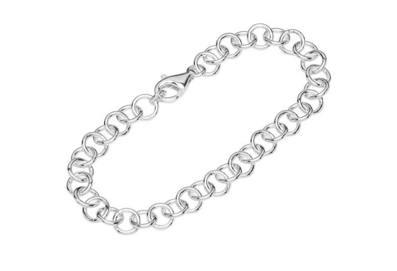 NKlaus Silberarmband 19cm Ankerkette 925 Silber rund Damen 12691 (1 Stück), Made in Germany von NKlaus