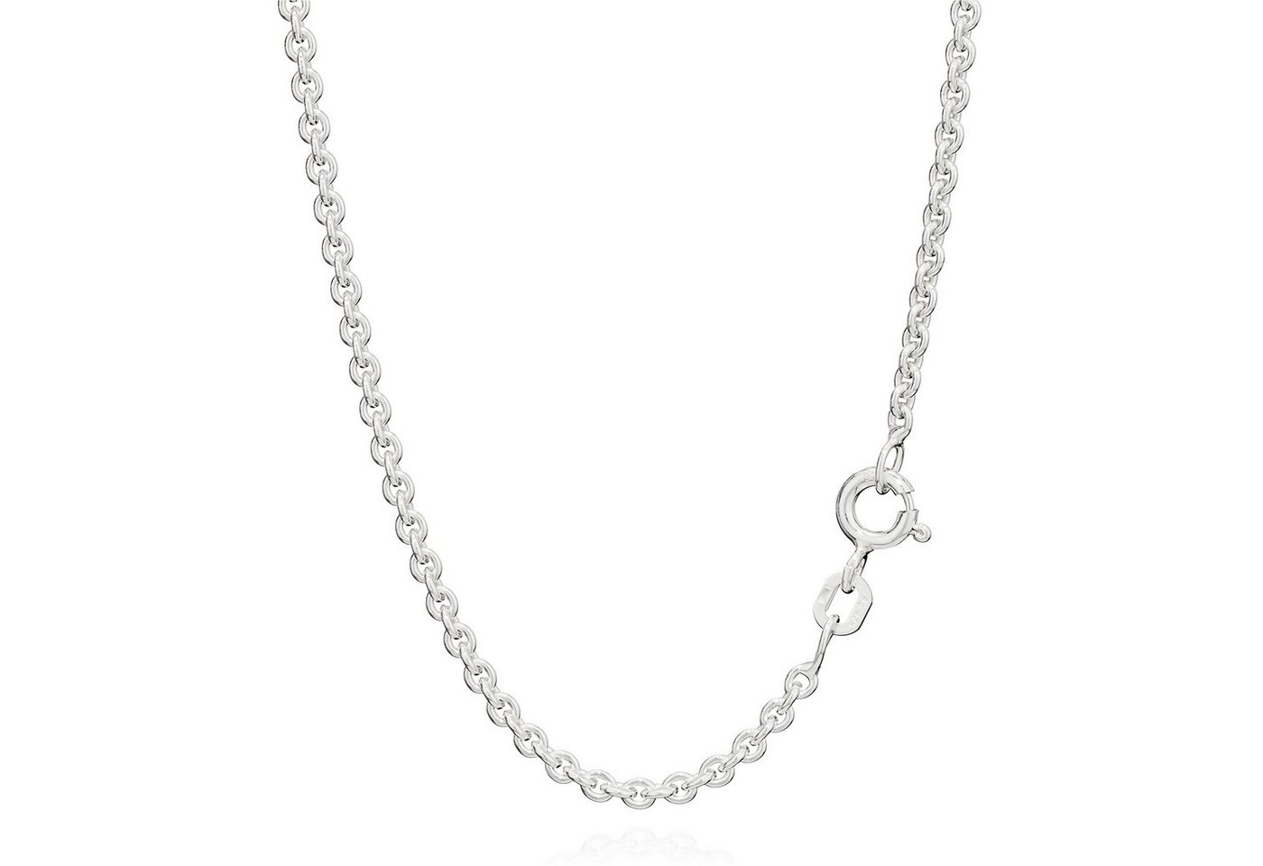 NKlaus Silberkette 42cm Ankerkette 925 Sterling Silber Kette Rund Massiv Collier 5,5g 2,4 von NKlaus