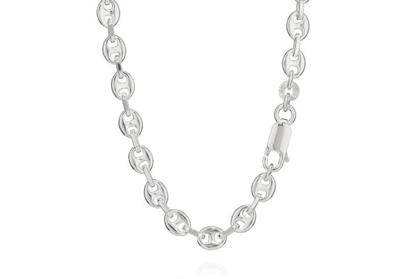 NKlaus Silberkette 50cm 925 Silber Kette Kaffeebohne Schiffsankerkette 5260 Bohnenkette 5 (1 Stück), Made in Germany von NKlaus