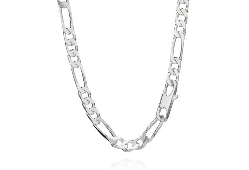 NKlaus Silberkette 55cm 925 Sterling Silber Kette Figaro Massiv 5250 Panzerkette 6,10mm 3 (1 Stück), Made in Germany von NKlaus