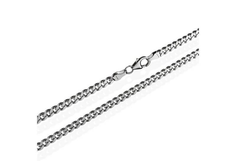 NKlaus Silberkette 55cm Echt 925 Sterling Silber Rhodiniert Panzerket, Rhodiniert von NKlaus