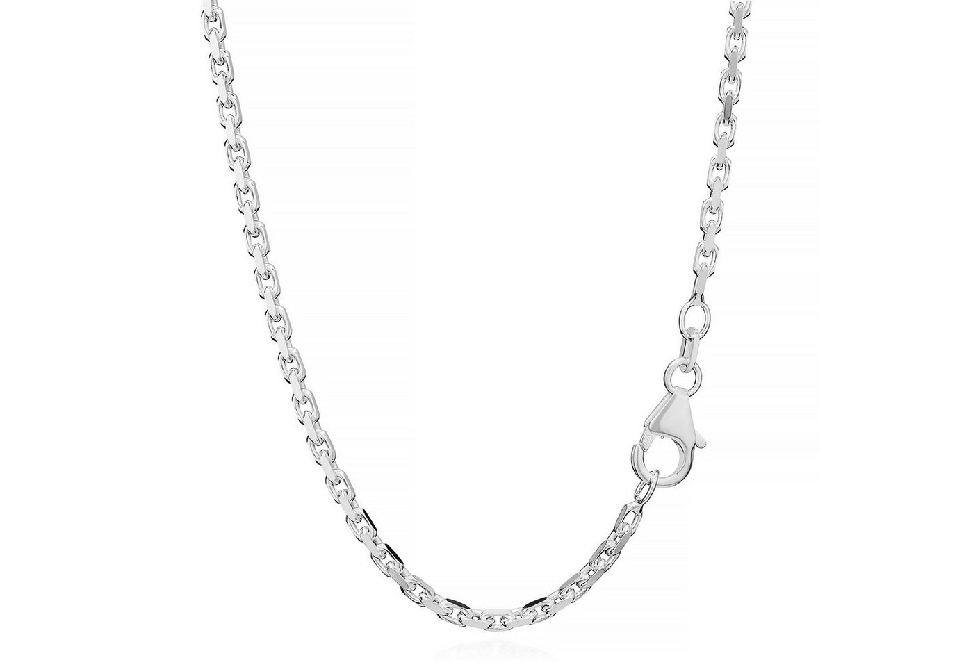 NKlaus Silberkette 55cm Massive Ankerkette Collier 925 Silber Kette D, Diamantiert von NKlaus