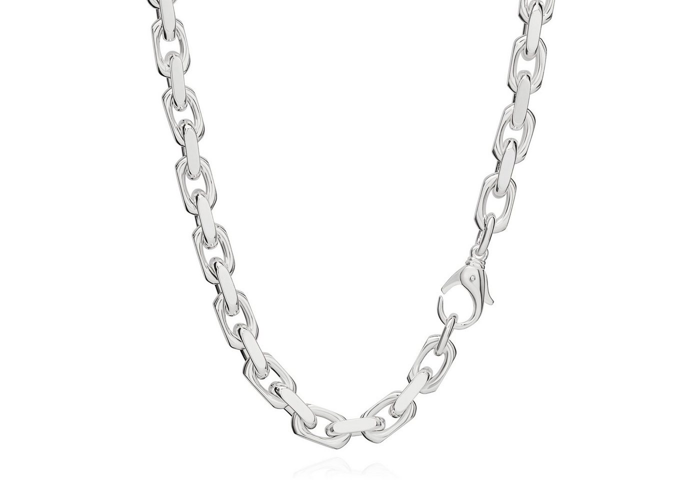 NKlaus Silberkette 60cm Ankerkette Halskette Massiv 925 Sterlingsilbe, Diamantiert von NKlaus